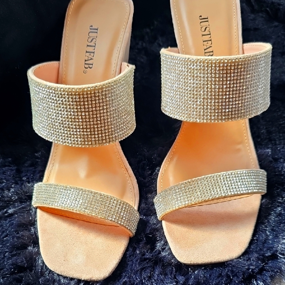 JustFab Rhinestone Women's Wedge Sandals